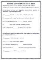 anteprima - Schede informative - Riconoscere gli aggettivi sostantivati - SL - Pagina 1
