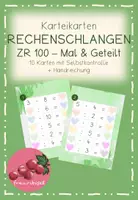 Vorschau - Aufgabenkarten - Rechenschlangen Kartei / Mal & Geteilt ZR 100 - Deckblatt