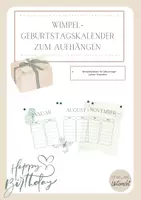 Vorschau - Anderer Materialtyp - Pastell Geburtstagskalender Wimpel zum Aufhängen - wenig Bastelarbeit - Deckblatt