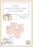 Vorschau - Anderer Materialtyp - Geburtstagskalender-WImpel - Klassenzimmer Deko - Deckblatt