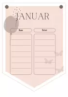 Vorschau - Anderer Materialtyp - Geburtstagskalender-WImpel - Klassenzimmer Deko - Seite 1