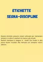 anteprima - Altro tipo di materiale - Etichette segna discipline 1 - Pagina di copertina