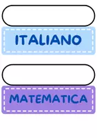 anteprima - Altro tipo di materiale - Etichette segna discipline 1 - Pagina 1