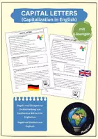 Vorschau - Arbeitsblätter - Capital letters / Capitalization in English - Deckblatt