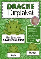 Vorschau - Anderer Materialtyp - Drachenklasse Türplakat / Geburtstagskalender - Deckblatt