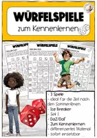 Vorschau - Arbeitsblätter - Würfelspiele zum Kennenlernen Deutsch Sek I DaZ Ice Breaker - Deckblatt