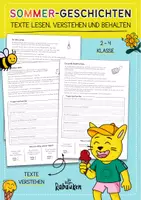 Vorschau - Arbeitsblätter - Sommergeschichten 📖☀️ – Lesen, verstehen und behalten / Leseübungen (Klasse 2–4) - Deckblatt