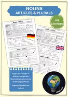 Vorschau - Arbeitsblätter - Articles and Plurals in English - Deckblatt