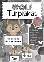 Vorschau - Anderer Materialtyp - Wolfklasse Türplakat / Geburtstagskalender - Deckblatt