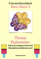Vorschau - Unterrichtsreihen - Farbenlehre: Schmetterlingswettbewerb (Komplementärkontraste) - Deckblatt