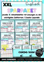 Vorschau - Mal- und Bastelvorlagen - All Tenses - Übersicht (Leporello, Faltheft) - Seite 1