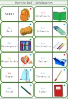 Vorschau - Spiele - DaZ: Domino Schulsachen - Wort zu Bild - Seite 1