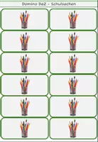 Vorschau - Spiele - DaZ: Domino Schulsachen - Wort zu Bild - Seite 2