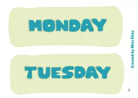Προεπισκόπηση - Φύλλα εργασίας - Months and Days of the week material - Σελίδα 1