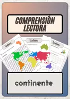 Vista previa - Hojas de trabajo - Comprensión lectora – continente + soluciones - Portada