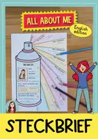 Vorschau - Mal- und Bastelvorlagen - All about me – Graffiti-Steckbrief zum Schulstart im Englischunterricht - Deckblatt
