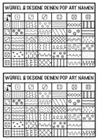 Vorschau - Arbeitsblätter - Würfel & Male deinen Namen - Pop Art Kennenlern Kunstprojekt für den Schulstart - Seite 3