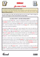 Vista previa - Hojas de trabajo - ESSAI – LES NOTES À L’ÉCOLE (Conjugaison) - página 2