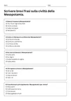 anteprima - Quiz - Scrivere brevi frasi sulla civiltà della Mesopotamia - Quiz - Pagina 1
