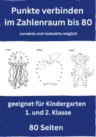 Vorschau - Arbeitsblätter - Punkte verbinden im Zahlenraum bis 80 - Seite 1