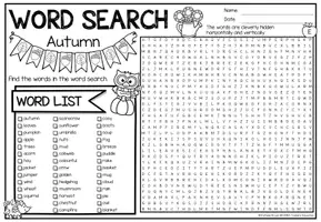 anteprima - Esercizi - XXL Word Search Puzzle (Fall) | Seasons Autunno Stagioni Inglese - Pagina 3