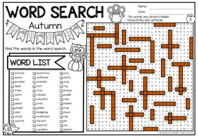 Προεπισκόπηση - Φύλλα εργασίας - XXL Word Search Puzzle (Fall) | Seasons Φθινόπωρο Εποχές Αγγλικά - Σελίδα 2