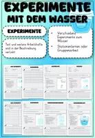 Vorschau - Stundenentwürfe - Experimente mit Wasser - Deckblatt