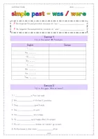 Vorschau - Arbeitsblätter - "was and were" - Materialpaket (Eintrag + Worksheets) - Seite 2
