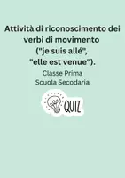 anteprima - Quiz - Attività di riconoscimento dei verbi di movimento ("je suis allé", "elle est venue"). - Pagina di copertina