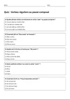 anteprima - Quiz - Attività di riconoscimento dei verbi di movimento ("je suis allé", "elle est venue"). - Pagina 1