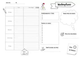 Vorschau - Anderer Materialtyp - Wochenplaner (für Lehrkräfte und SuS) zur Organisation - Deckblatt