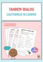 Vorschau - Arbeitsblätter - Tandem-Dialog – Gastfamilie in London - Deckblatt
