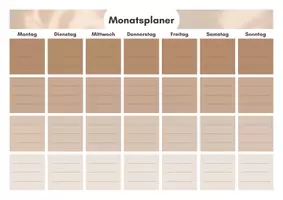 Vorschau - Poster - Monatsplaner für Lehrer:innen | Minimalistic Edition - Seite 1