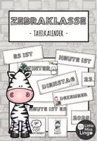 Vorschau - Poster - Zebraklasse - Tafelkalender - Wochentage, Monate, Jahreszeiten & Wetter entdecken - Deckblatt