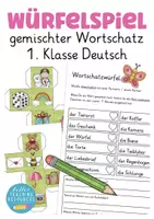 Vorschau - Arbeitsblätter - Lernwörter Würfel Spiel 1. Klasse Deutsch und Deutsch als Zweitsprache Grundschule - Deckblatt