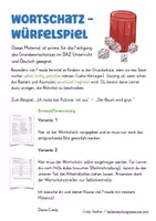 Vorschau - Arbeitsblätter - Lernwörter Würfel Spiel 1. Klasse Deutsch und Deutsch als Zweitsprache Grundschule - Seite 1