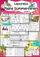 Vorschau - Arbeitsblätter - Leporello Ferienreflexion Sommerferien Klasse 2 Gesamt - Deckblatt