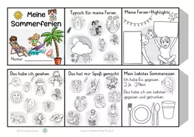 Vorschau - Arbeitsblätter - Leporello Ferienreflexion Sommerferien Klasse 2 Gesamt - Seite 2