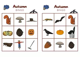 anteprima - Flashcard - Brown Owl's Autumn - BINGO - Pagina 2