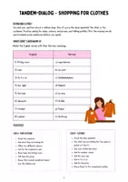 Vorschau - Arbeitsblätter - Tandem-Dialog – Shopping for clothes - Seite 1