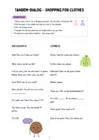 Vorschau - Arbeitsblätter - Tandem-Dialog – Shopping for clothes - Seite 2