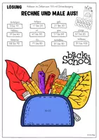 Vorschau - Spiele - Additionen im Zahlenraum 100: MAL NACH DER ZAHL - Mathe-Wiederholung der 2.Klasse (backtoschool) RECHNEN UND MALEN - Seite 2