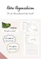 Vorschau - Arbeitsblätter - Der rote Regenschirm - Oh, oh. Wie entkommt der Hund? (2.Stunde) - Deckblatt