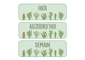 Voorbeeld - Bordkalender thema cactus (Frans) - Pagina 1