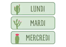 Voorbeeld - Bordkalender thema cactus (Frans) - Pagina 2