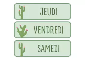 Voorbeeld - Bordkalender thema cactus (Frans) - Pagina 3