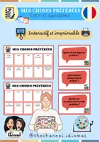 Vista previa - Juegos / Gamificación - MES CHOSES PRÉFÉRÉES – Loto et questions - Portada