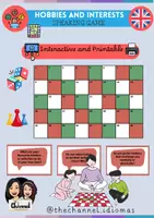 Vista previa - Juegos / Gamificación - HOBBIES AND INTERESTS – Speaking Board Game - Portada