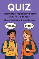anteprima - Quiz - Quiz: Usare frasi introduttive come Moi, je… e Et toi - Pagina di copertina