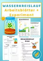 Vorschau - Arbeitsblätter - Wasserkreislauf im Glas Experiment Sachunterricht - Deckblatt